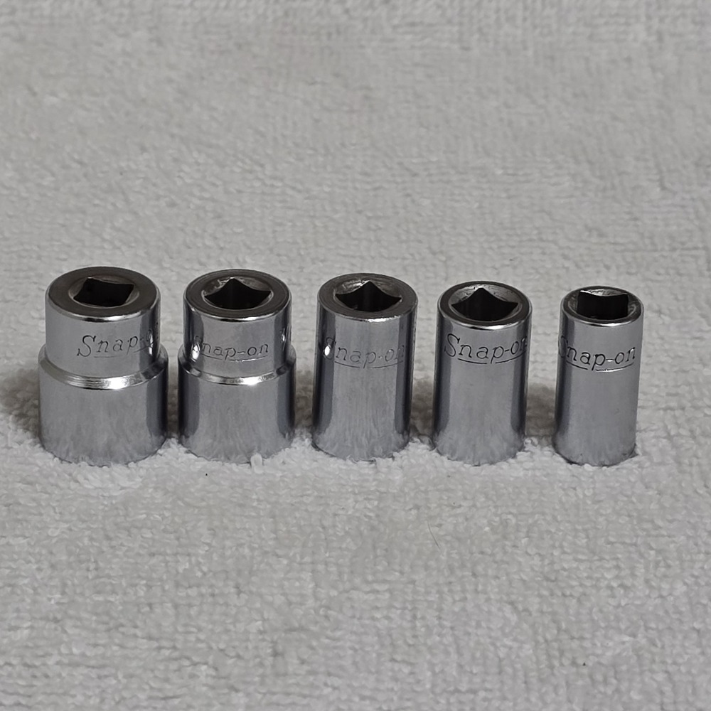 VTG Snap-On 1/4" Drive 12-Point Socket Lot MV10 MV11 MV12 MV14 MV16 USA 1960s‎